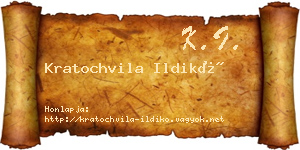 Kratochvila Ildikó névjegykártya
