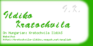 ildiko kratochvila business card