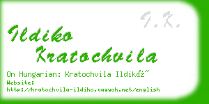 ildiko kratochvila business card